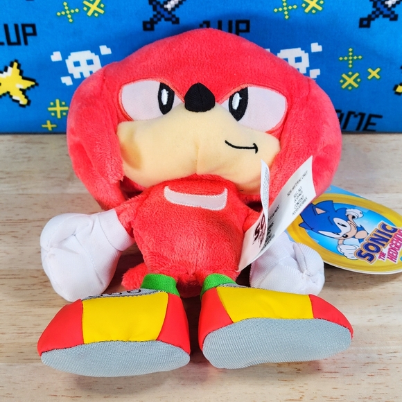 Jakks Pacific Sonic the Hedgehog Knuckles 8" Collectible Go Sega Toy Plush NWT - Picture 4 of 7